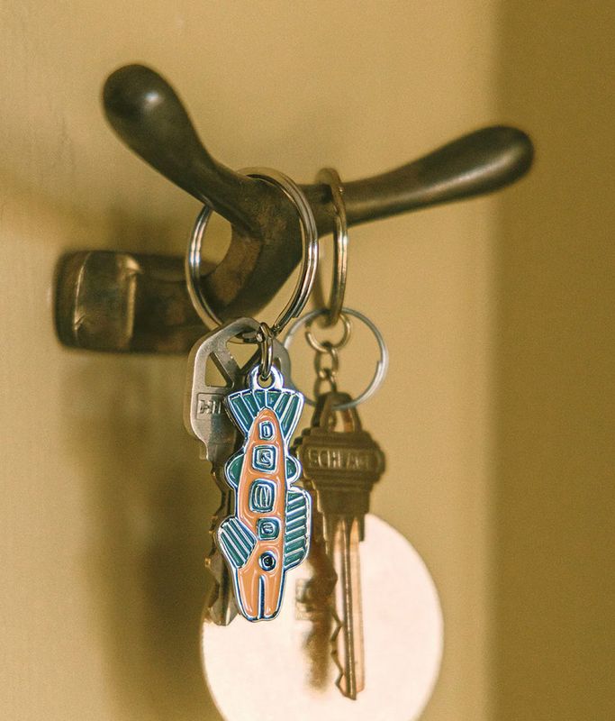 Woosah Brook Enamel Keychain