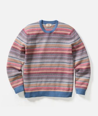 Marine Layer Reed Jacquard Sweater in Multi Baja Stripe