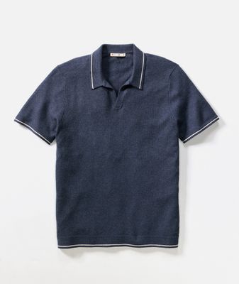 Liam Sweater Polo in Dark Indigo
