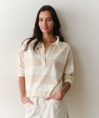 Luxe Sueded Polo Tee