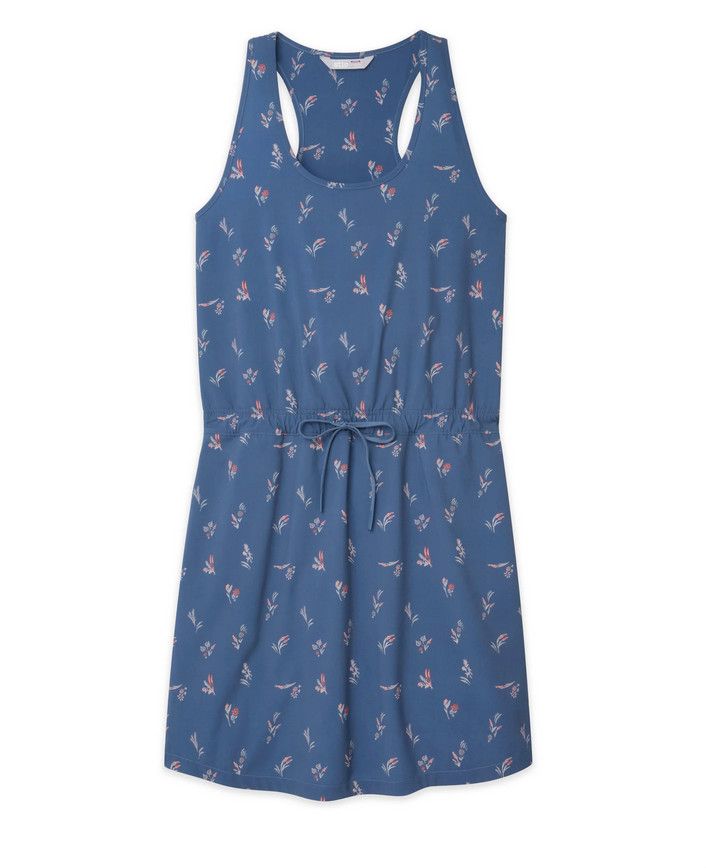 Stio Mountain Flow Dress in Vintage Indigo Floral