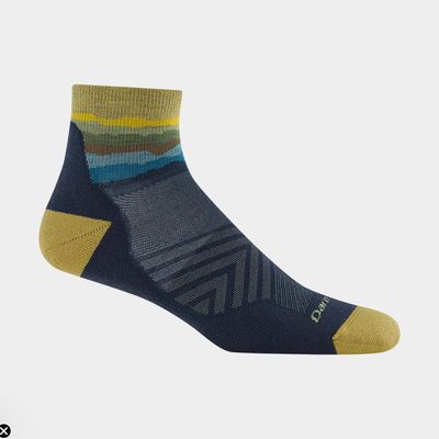 Darn Tough Run 1/4  Ultra Lightweight Sock in Skyracer Blue