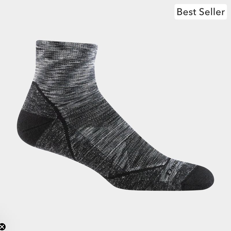 Darn Tough Men's Hike/Trek 1/4 Lightweight with Cushion in Space Gray -