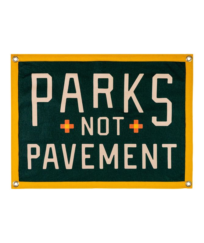 Oxford Pennant Parks Not Pavement Camp Flag
