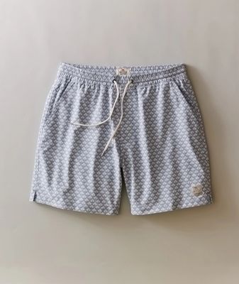 Marine Layer Lined 6" Sport &amp; Swim Short in Light Blue Agave