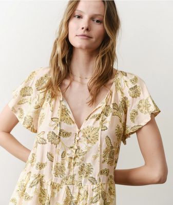 Marine Layer Skye Mini Dress in Pink Floral