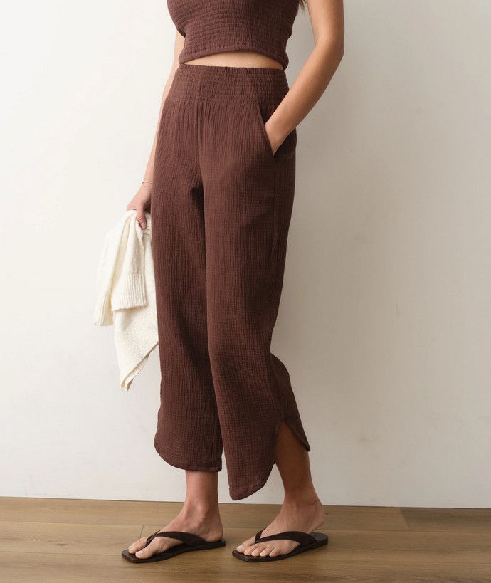 Marine Layer Cali Double Cloth Pant in Chocolate
