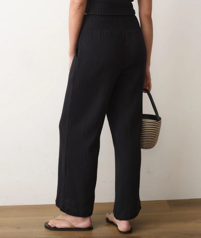 Marine Layer Isla Double Cloth Pant in Black