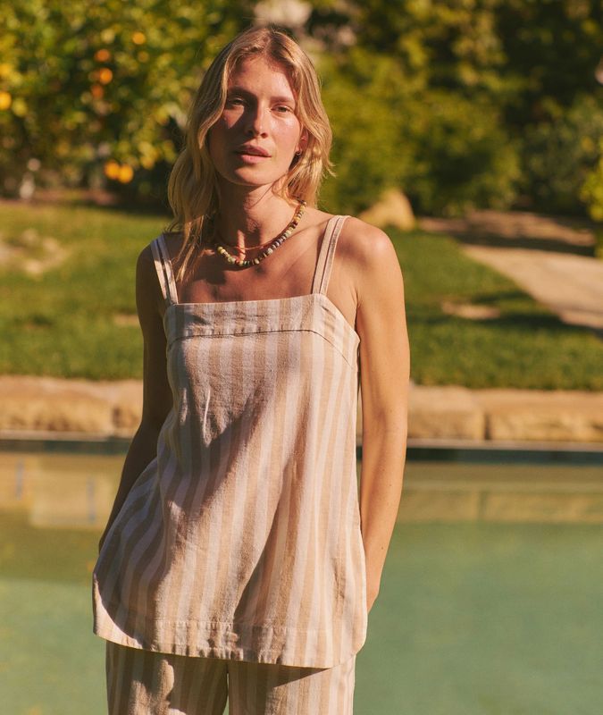 Marine Layer Mara Hemp Tank in Tuscan Stripe