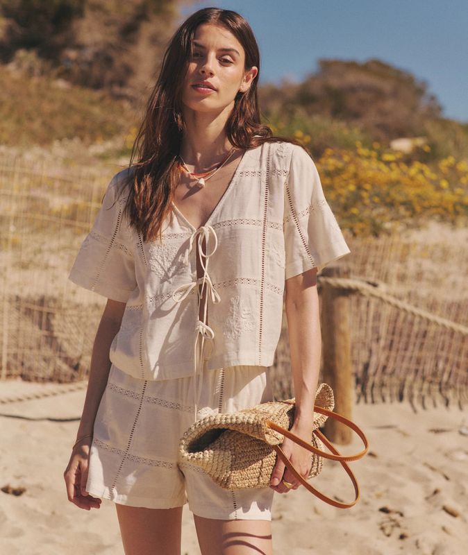 Marine Layer Marella Embroidered Shorts