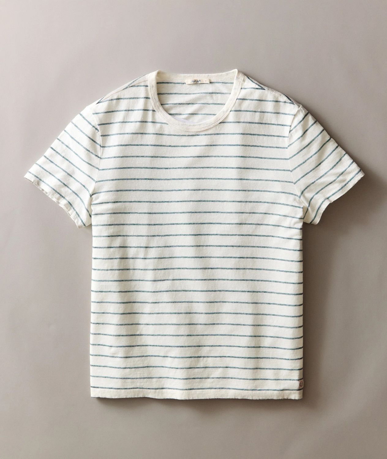 Marine Layer Relaxed Hemp Cotton Tee in Meditteranea Stripe