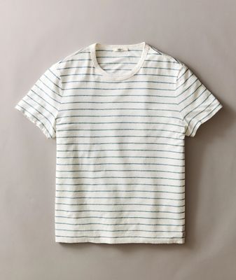 Marine Layer Relaxed Hemp Cotton Tee in Meditteranea Stripe