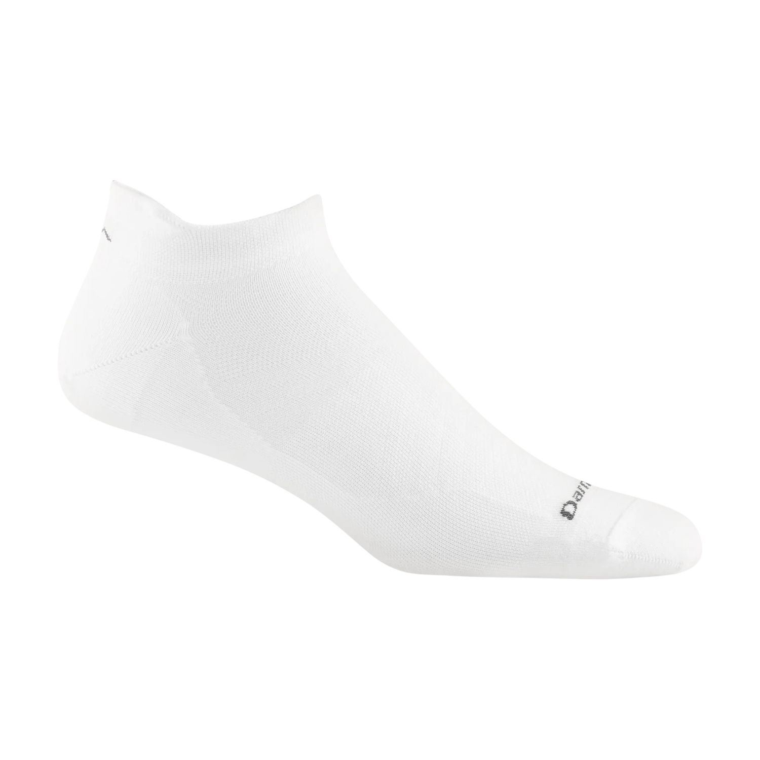 Darn Tough Run Sock No Show Tab Lightweight in White