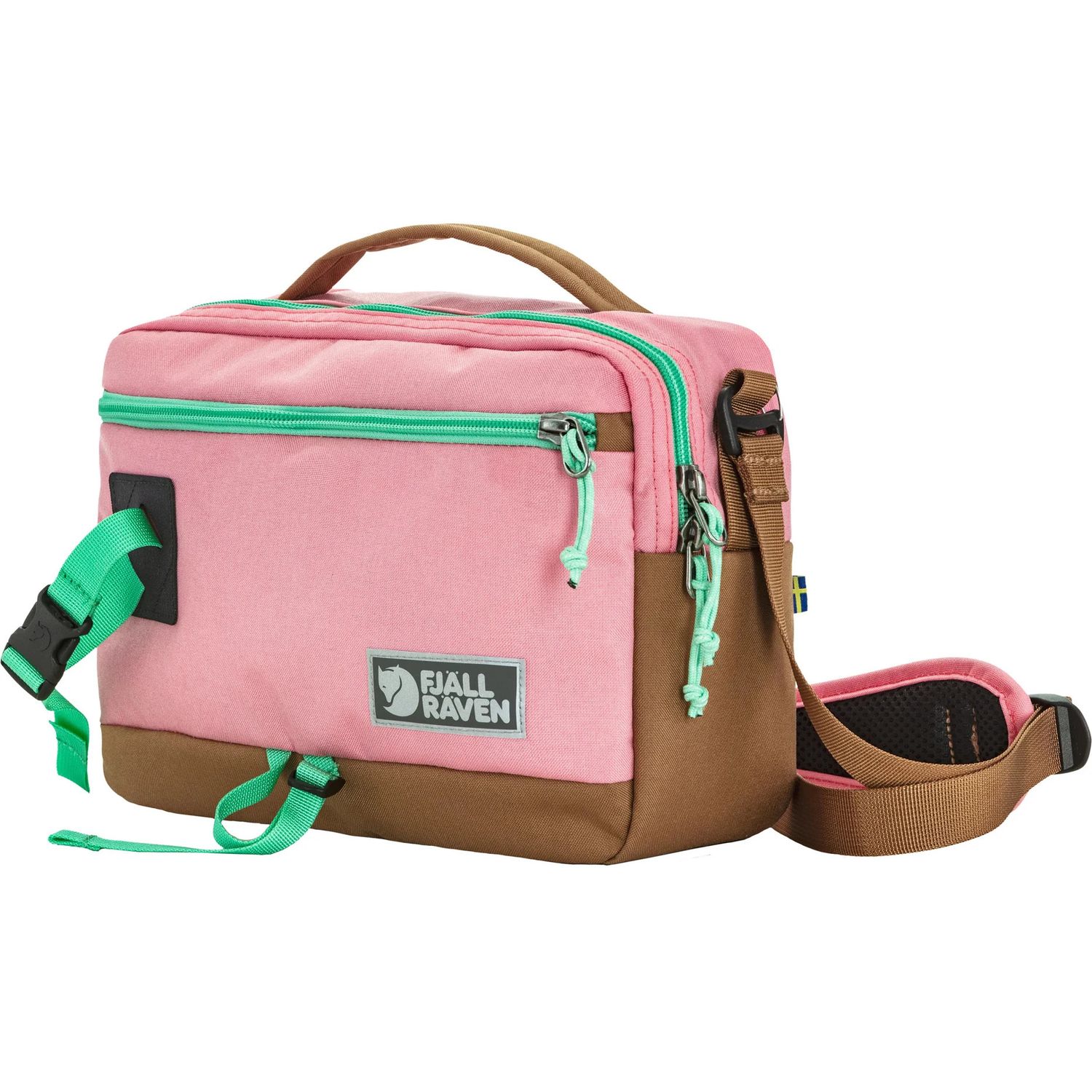 Vardag Shoulder Bag in Poppy Pink/Khaki Dust