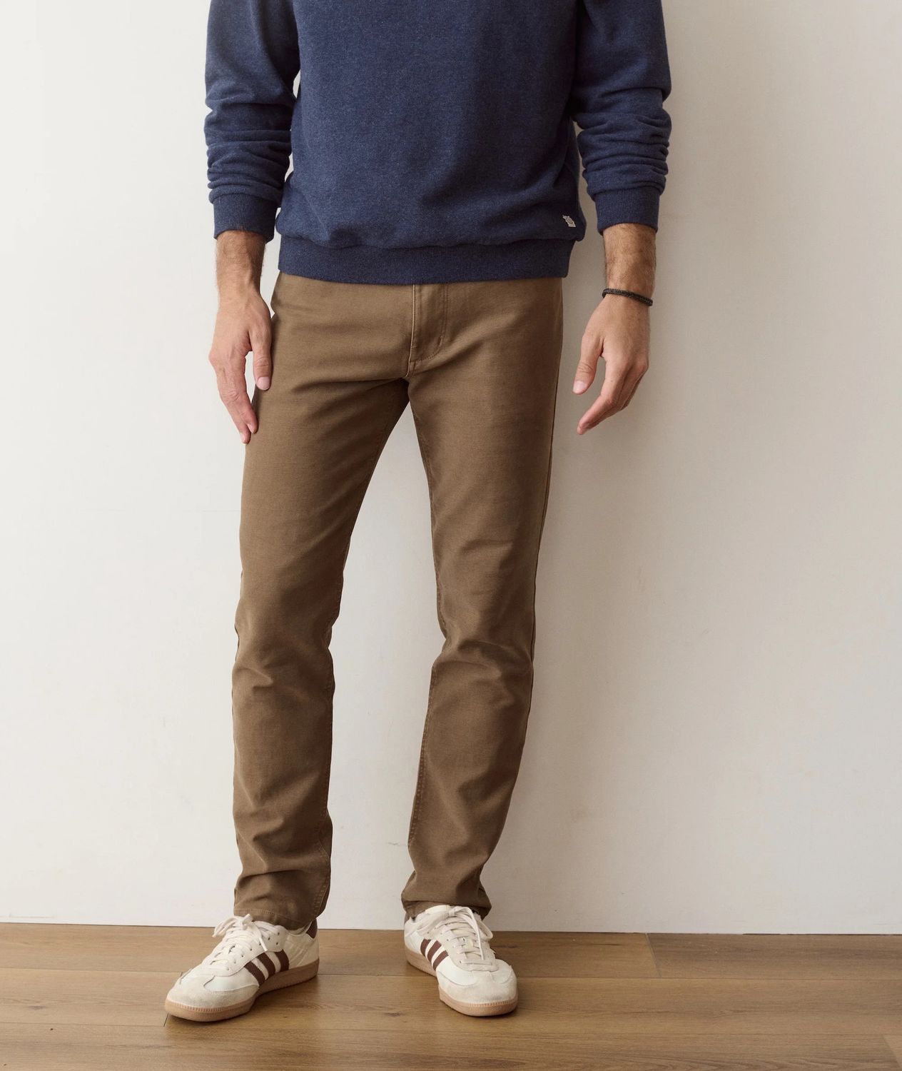 5 Pocket Flex Terry Pant - Slim Straight in Daisy Brown