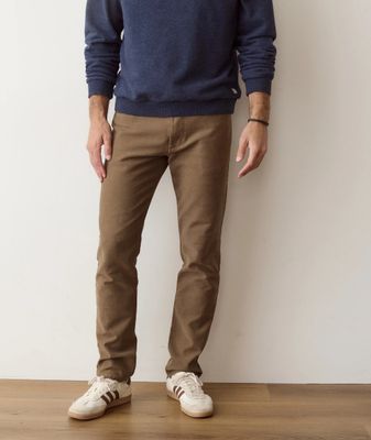 5 Pocket Flex Terry Pant - Slim Straight in Daisy Brown