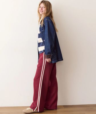 Marine Layer Cloud 9 Fleece Track Pant in Cabernet