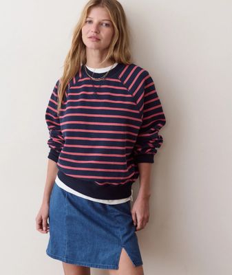 Marine Layer Cloud 9 Fleece Reversible Sweatshirt in Twilight and Dusk