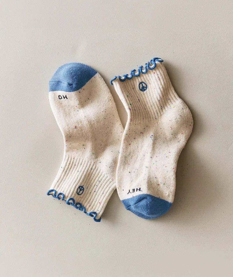 Marine Layer Peace Quarter Crew Sock