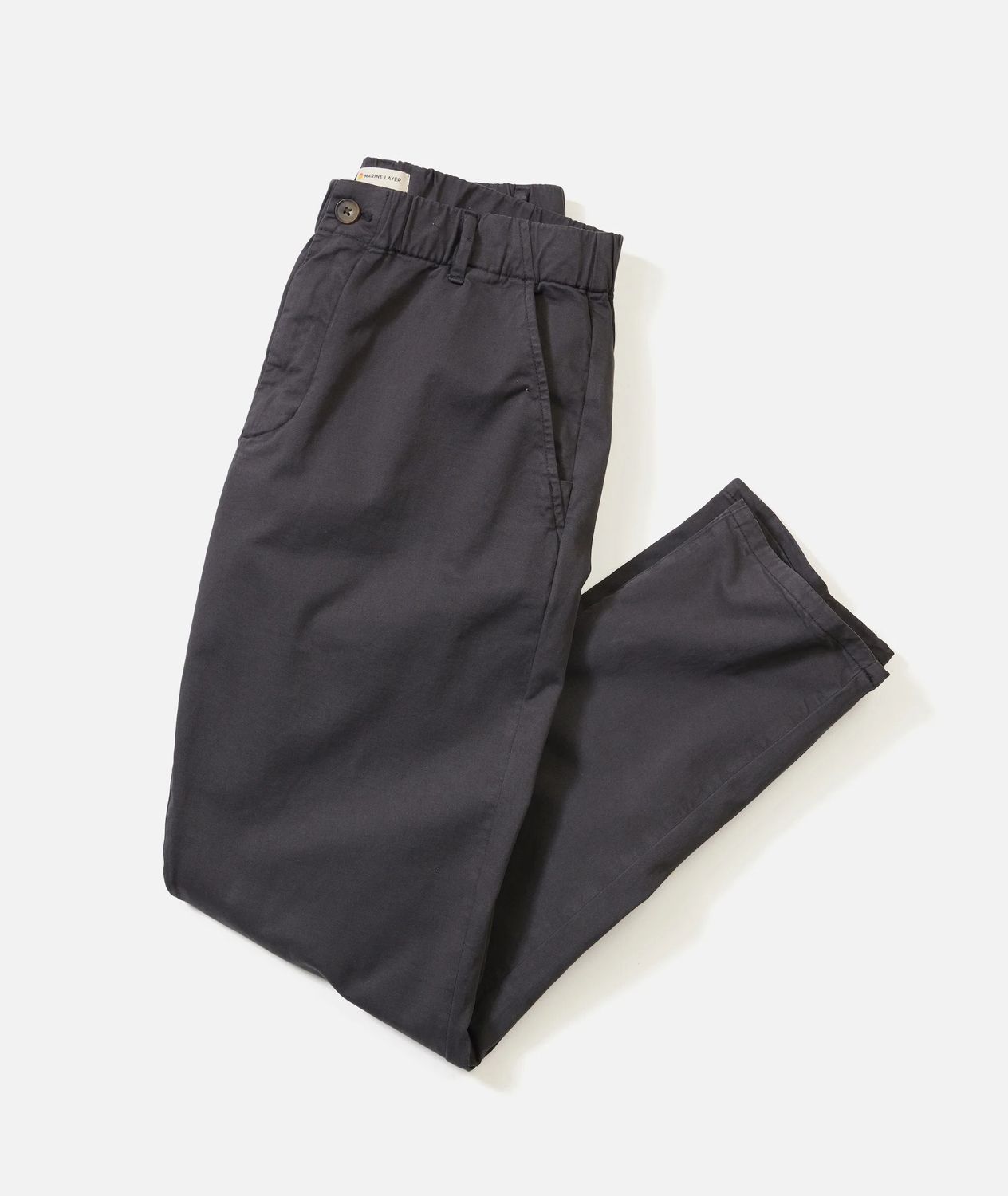 Marine Layer Saturday Twill Chino Athletic Fit in Washed Black