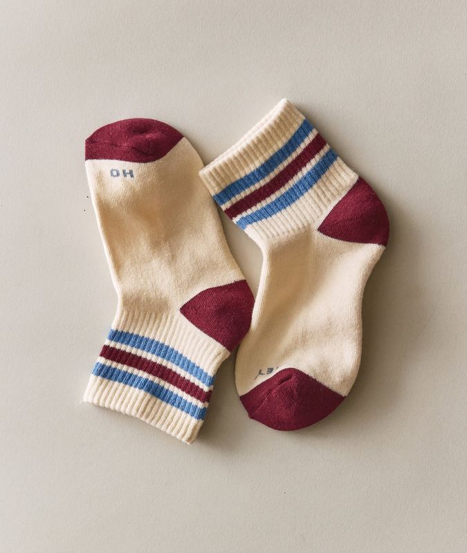 Marine Layer Cream Quarter Crew Sock