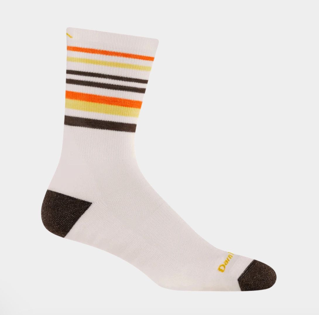 Darn Tough Fastpack Micro Crew Lightweight Hiking Socks in White