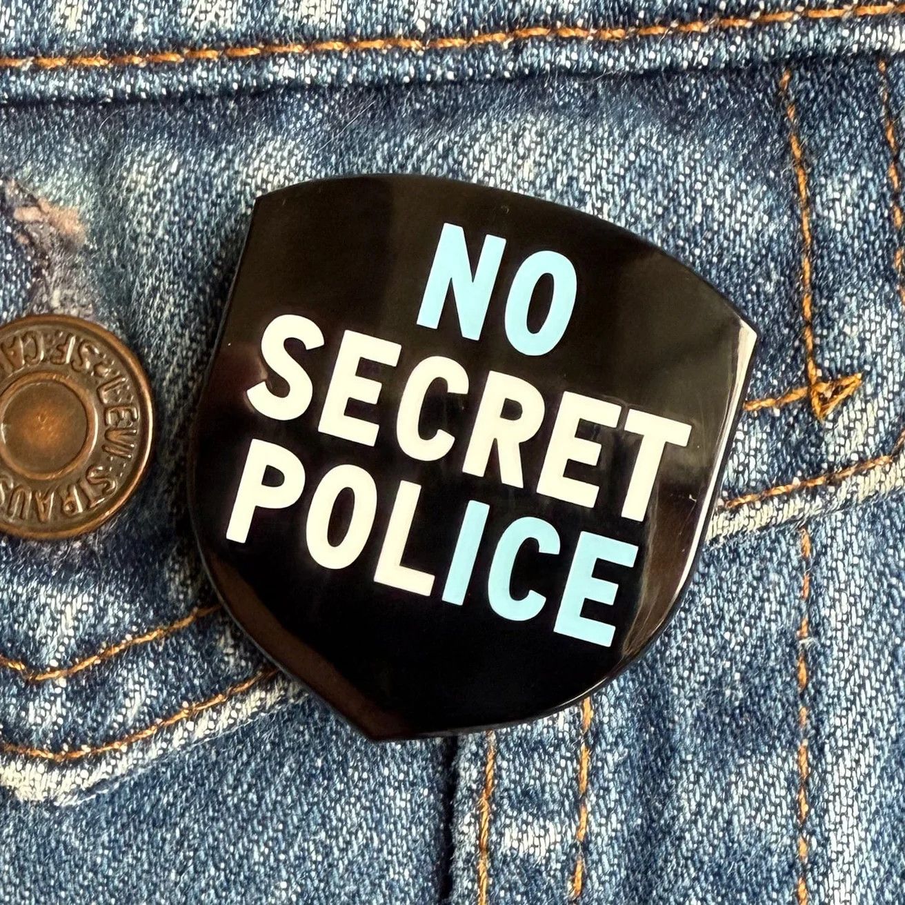 No Secret Police Hard Enamel Pin