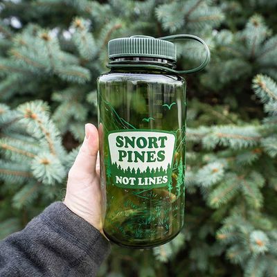Snort Pines Not Lines - Nalgene 32oz Wide Mouth Water Bottle