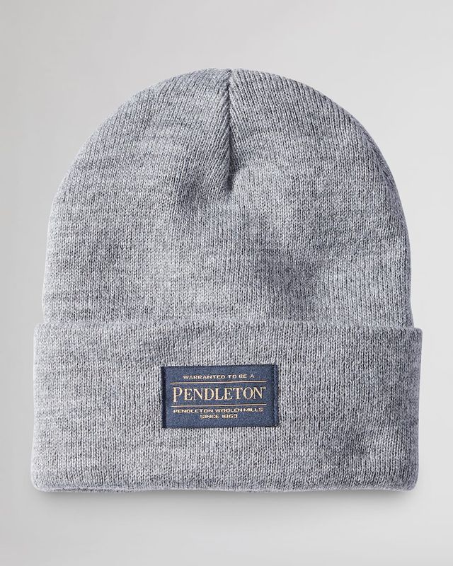 Pendleton Beanie in Light Grey Heather