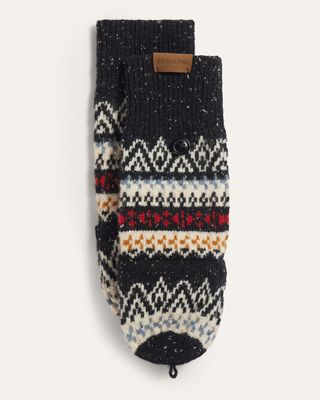 Pendleton Fair Isle Lambswool Covertible Mittens - L/XL