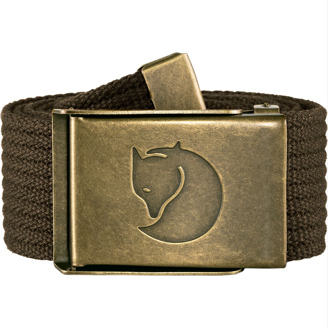 Fjallraven Canvas Brass Belt in Dark Olive