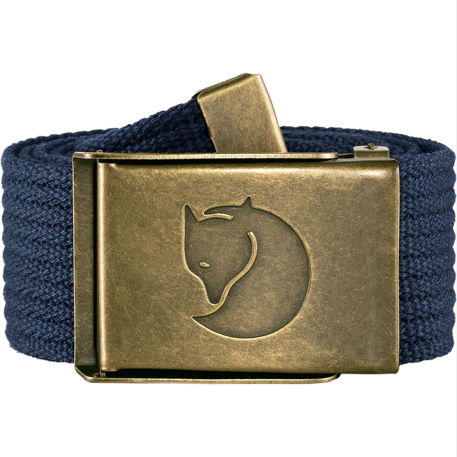 Fjallraven Canvas Brass Belt in Dark Navy
