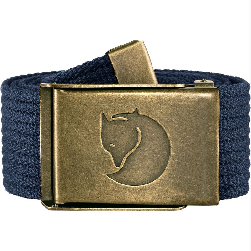 Fjallraven Canvas Brass Belt in Dark Navy
