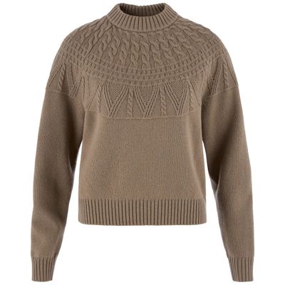 Fjallraven Ovik Solid Jacquard Knit in Suede Brown