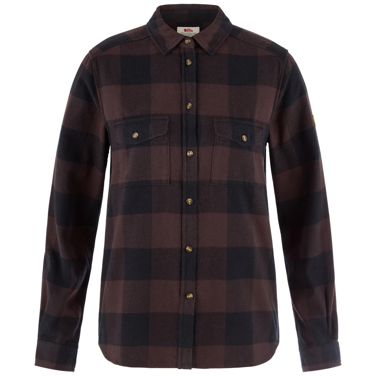 Fjallraven Ovik Heavy Flannel in Black Oak/Black