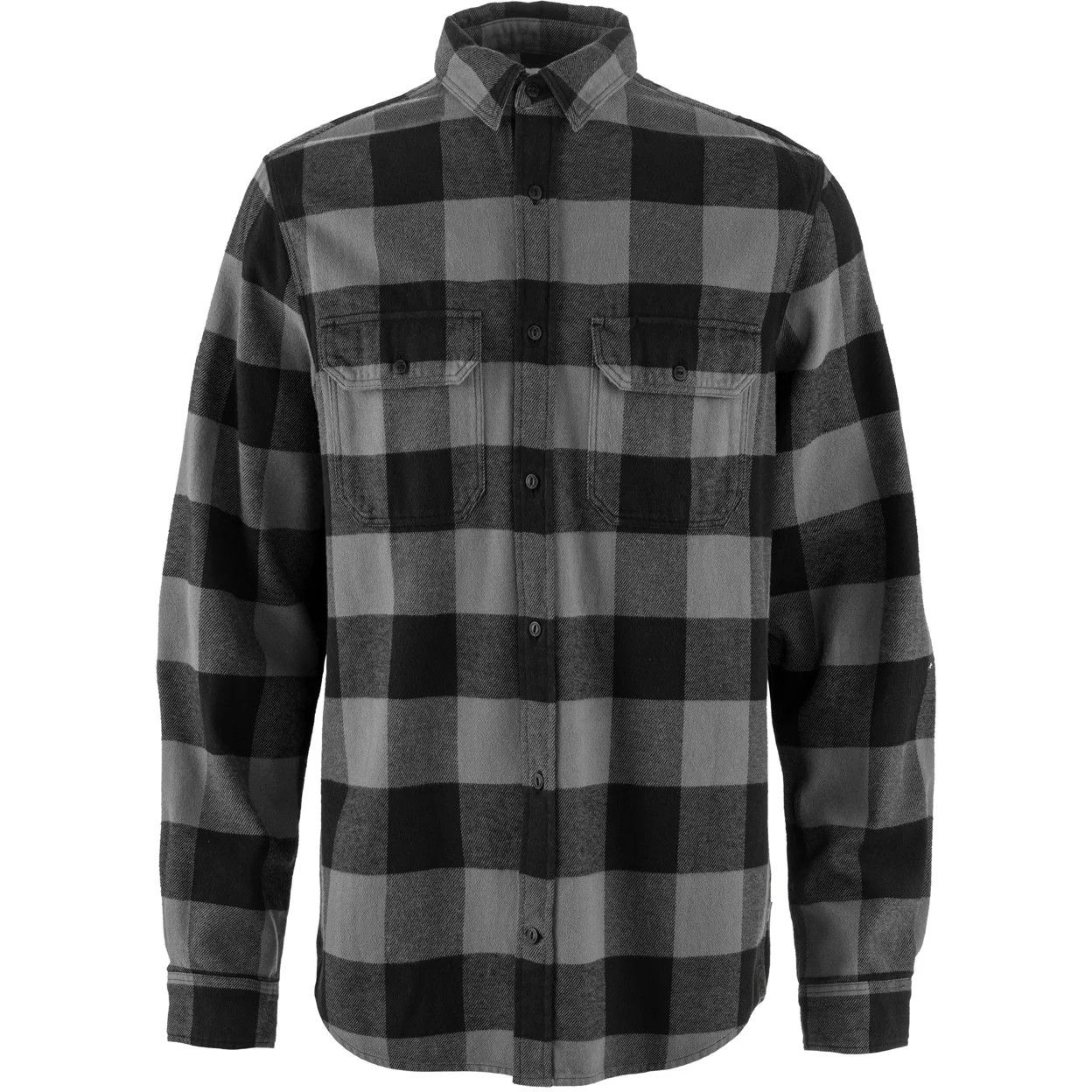 Fjallraven Ovik Heavy Flannel Shirt in Black Grey