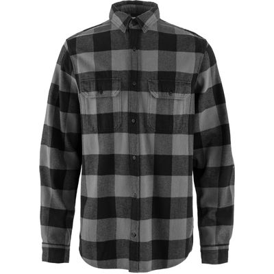 Fjallraven Ovik Heavy Flannel Shirt in Black Grey
