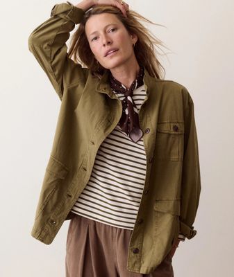 Blake Ripstop Utility Jacket in Dark Olive