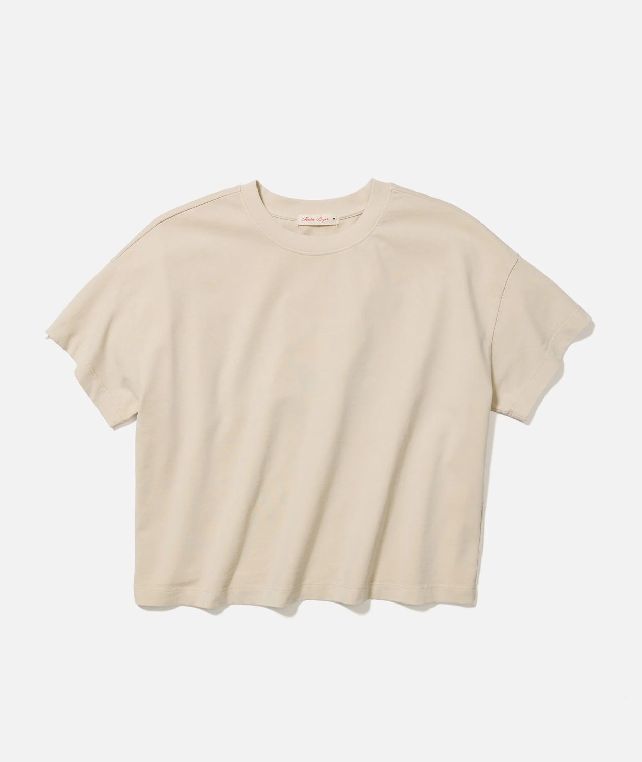 Marine Layer Luxe Jersey Crew Tee in Whitecap