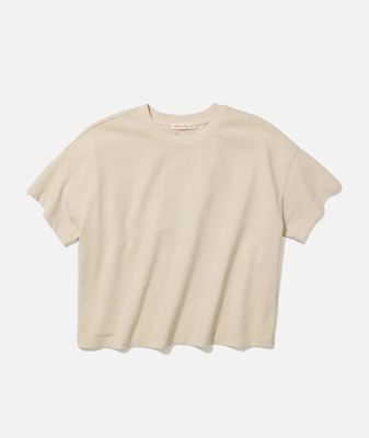 Marine Layer Luxe Jersey Crew Tee in Whitecap