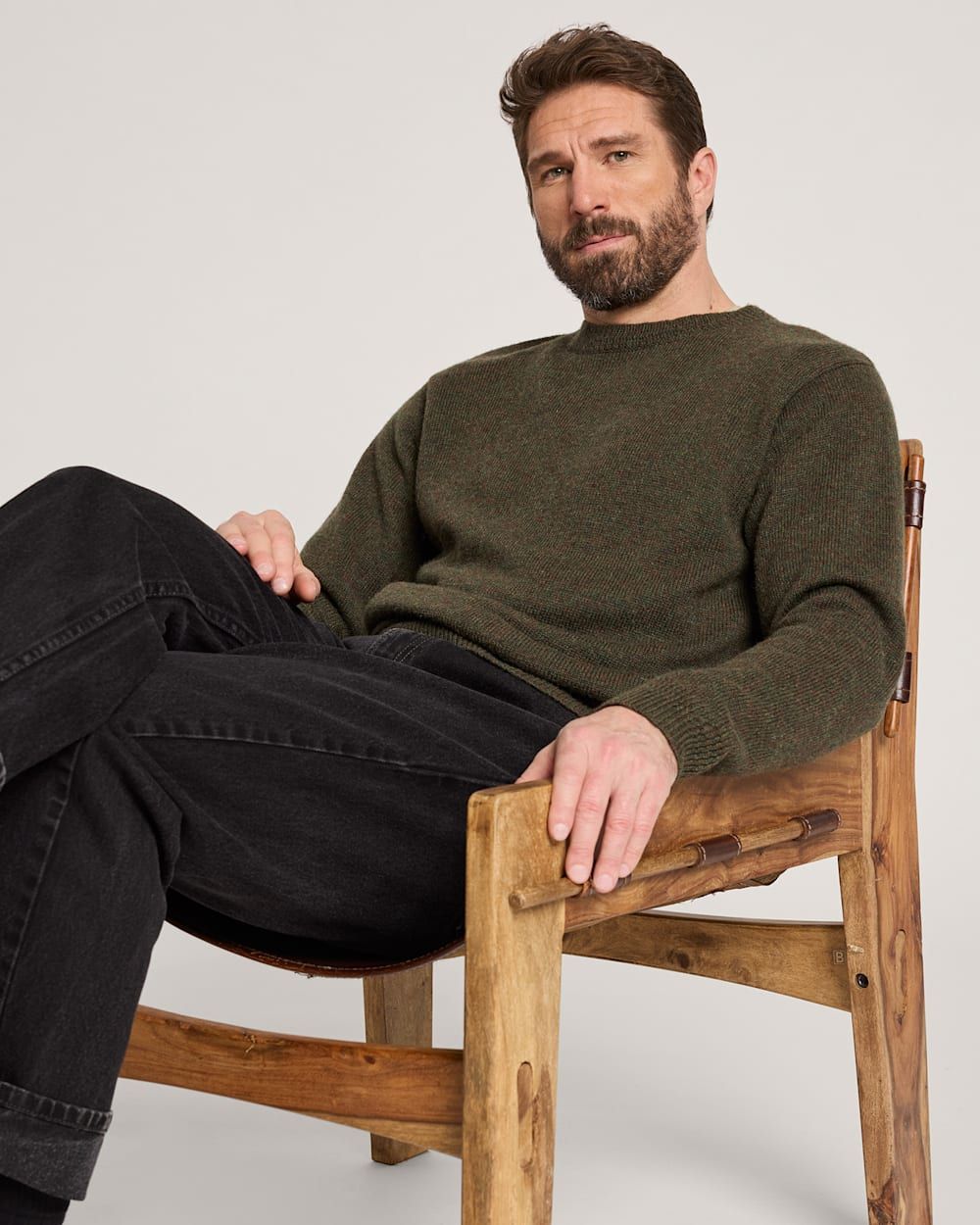 Pendleton Shetland Collection Washable Wool Sweater in Camo Heather