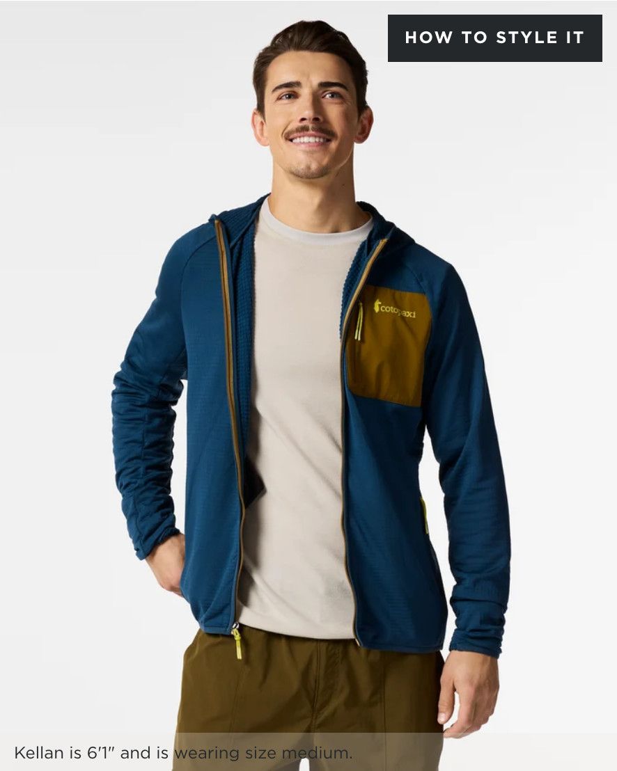 Cotopaxi Men's  Otero Full Zip Hooded Jacket in Indigo