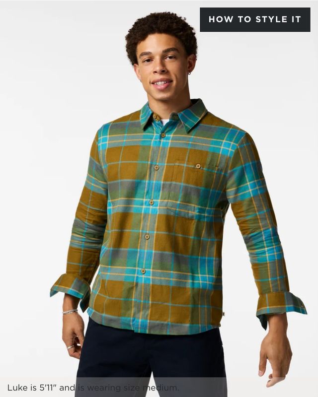 Cotopaxi Men's Quedo Flannel Shirt in Log Cabin Plaid