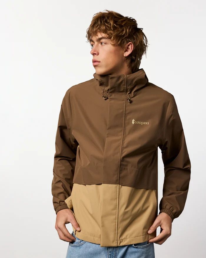 Cotopaxi Rayu Rain Jacket in Dune and Khaki