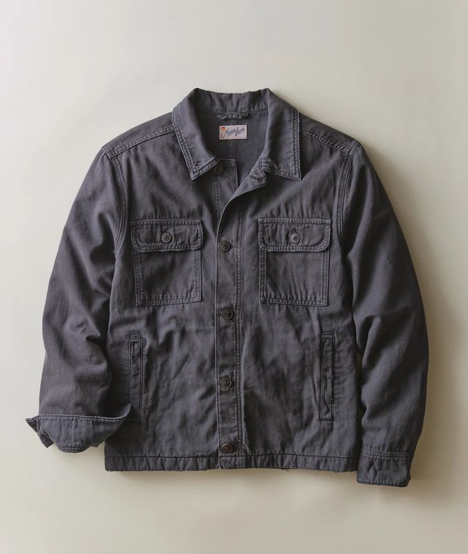 Marine Layer Patrick Overshirt in Faded Black