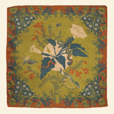 Mustard Beetle Organic Fair Trade Bandana: San Gabriel Foothills