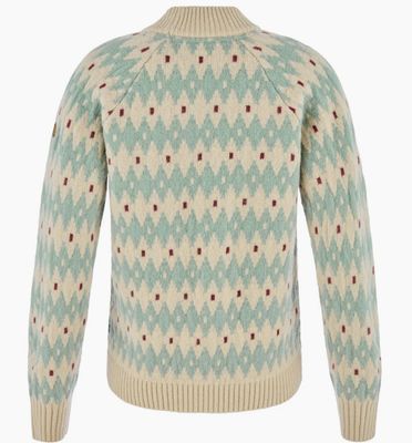 Fjallraven Ovik Jacquard Knit in Light beige/Misty Green