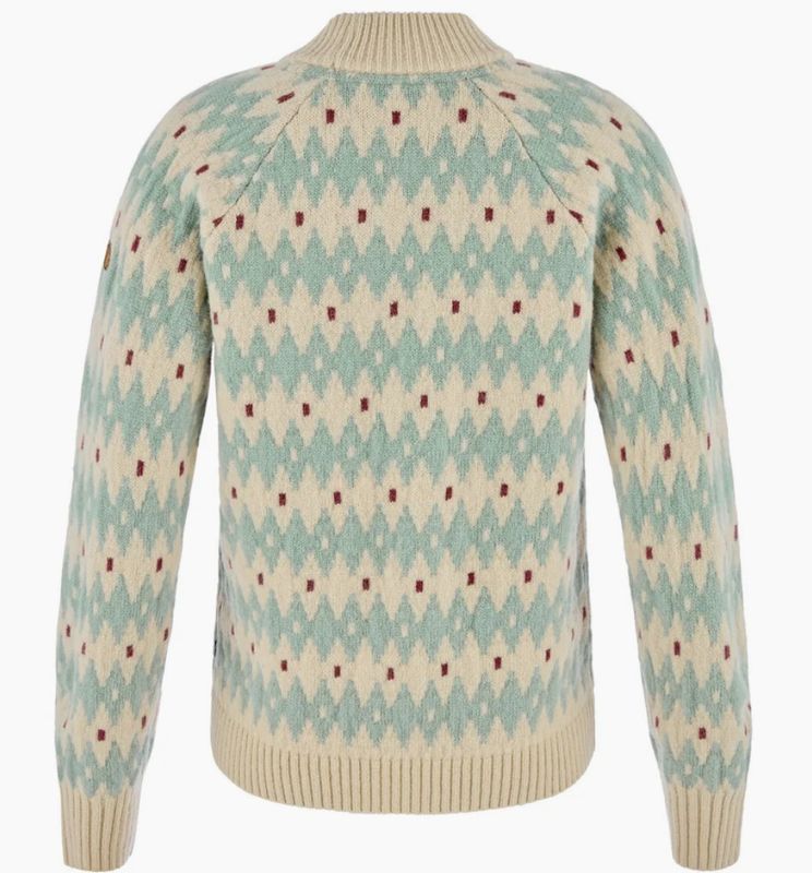 Fjallraven Ovik Jacquard Knit in Light beige/Misty Green