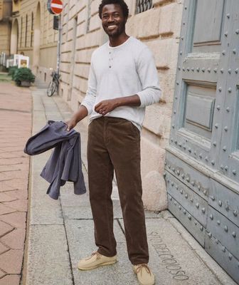Saturday Moleskin Chinos - Slim-Straight in Coffee Liqueur