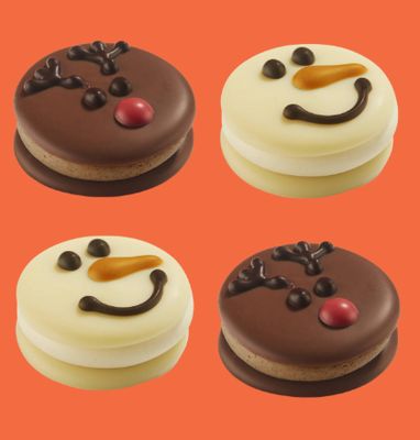Zakelijk - Kerst choco macarons